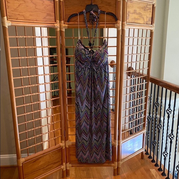 Studio West Apparel Multicolor Zigzag Maxi Dress - Picture 1 of 6